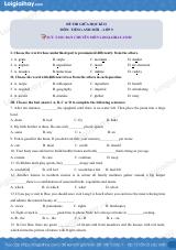 Đề số 1 - Đề kiểm tra giữa kì 2 - Tiếng Anh 9 mới